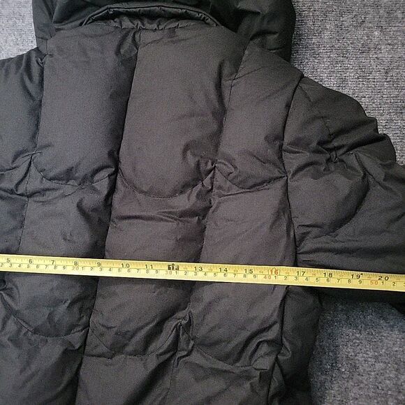 Vintage SAXTON HALL 80’s Long Quilted DOWN Puffer Winter Coat  Black Sz Small - Picture 6 of 15